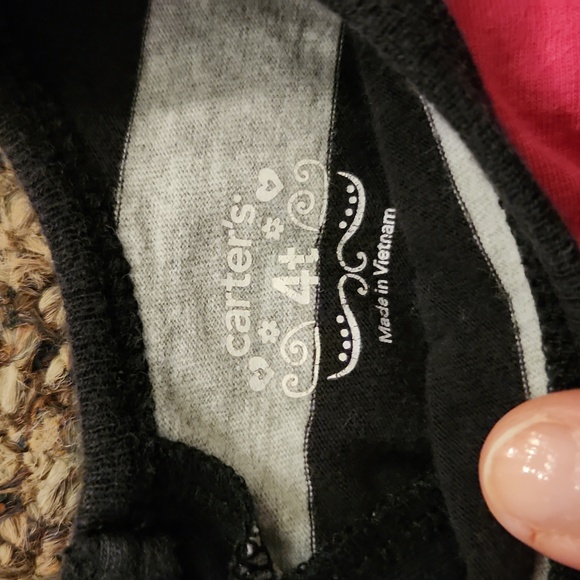 Girl's Carter's Long Sleeved Striped Shirt Size 4T - Picture 2 of 6